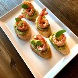 Appetizer: United States – Shrimp and Avocado Crostini recipe