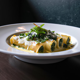 Entrée: Italy – Manicotti Ricotta E Spinaci (Creamy Spinach and Ricotta Manicotti) recipe