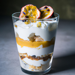 Dessert: United Kingdom – Classic Trifle with Banana, Passion Fruit and Coconut recipe