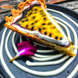 Dessert: United States – Banana Coconut Cream Pie with Passion Fruit Drizzle recipe