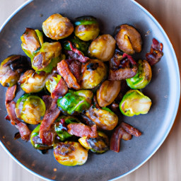 Side Dish: United States – Roasted Brussels Sprouts with Bacon and Balsamic recipe