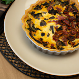 Entrée: Switzerland – Classic Swiss Mushroom and Bacon Quiche recipe