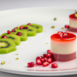Dessert: United States – Panna Cotta with Pomegranate Coulis and Kiwi recipe