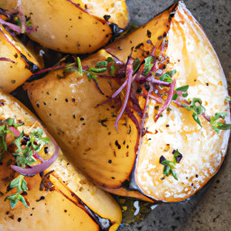 Side Dish: Germany – Gebratener Kohlrabi mit Thymian (Roasted Kohlrabi Wedges with Thyme) recipe