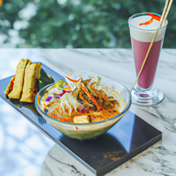 Entrée: Japan – ラクサ ▶ Rakusa (Spicy Coconut Noodle Soup) recipe