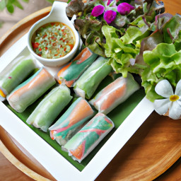 Entrée: Thailand – ปอเปี๊ยะสด ▶ Po Pia Sod (Thai Fresh Spring Rolls) recipe