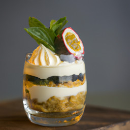 Dessert: United Kingdom – Banana and Passion Fruit Trifle recipe