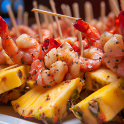 Appetizer: United States – Pineapple Honey-Chili Shrimp Skewers recipe