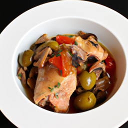 Entrée: Italy – Pollo alla Cacciatora con Olive e Capperi ▶ Pollo alla Cacciatora con Olive e Capperi (Hunter-style Chicken with Olives and Capers) recipe