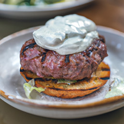 Entrée: United States – Steakhouse Burger with Garlic-Herb Butter recipe