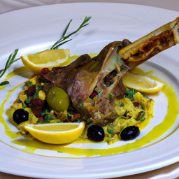 Entrée: Morocco – طاجين لحم بالليمون المخلل والزيتون ▶ Tajine Lahm bil-Laymun al-Mukhallal wal-Zaytun (Lamb Tagine with Preserved Lemon and Olives) recipe