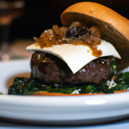 Entrée: United States – Blue Cheese and Caramelized Onion Juicy Lucy recipe