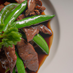 Entrée: China – 牛肉豉汁炒雪豆 ▶ Niúròu chǐ zhī chǎo xuě dòu (Beef with Snow Peas in Black Bean Sauce) recipe