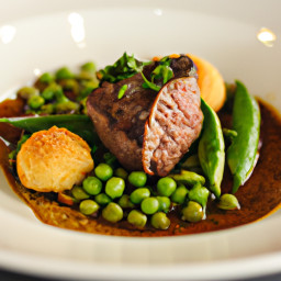 Entrée: United States – Classic American Pot Roast with Snow Peas recipe