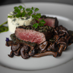 Entrée: France – Steak au poivre (Steak au Poivre with Cremini Mushrooms) recipe