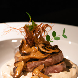 Entrée: United States – Steak Diane with Cremini Mushrooms recipe