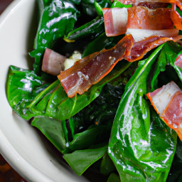 Salad: United States – Spinach Salad with Warm Bacon Vinaigrette recipe