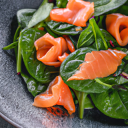 Salad: United States – Smoked Salmon and Spinach Salad recipe