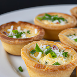 Appetizer: Ireland – Irish Cheddar and Spring Onion Tartlets recipe