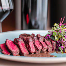 Entrée: United States – Seared Hanger Steak with Red Wine Reduction recipe