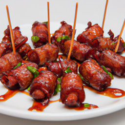 Appetizer: United States – Spicy Sriracha and Brown Sugar Bacon-Wrapped Little Smokies recipe