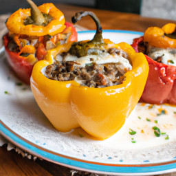 Entrée: Greece – Γεμιστές Πιπεριές ▶ Gemistes Piperies (Stuffed Peppers) recipe