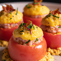 Entrée: United States – Baked Salmon-Stuffed Tomatoes recipe