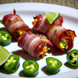 Appetizer: United States – Mini Pepper Poppers with Bacon and Lime recipe