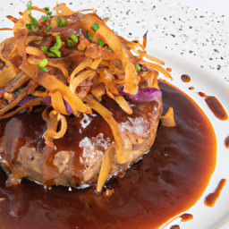 Entrée: United States – Salisbury Steak with Ketchup-Onion Gravy recipe