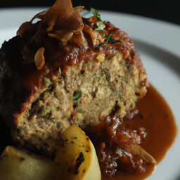 Entrée: United States – Old-Fashioned Meatloaf with Onion Gravy recipe