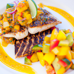 Entrée: Caribbean – Pargo a la Parrilla con Salsa de Mango (Grilled Grouper with Mango Salsa) recipe