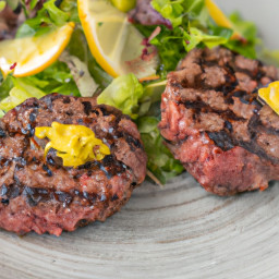 Entrée: United States – Pan-Seared Ground Beef Steaks with Lemon-Butter Lettuce recipe