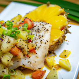 Entrée: United States – Hawaiian Baked Tilapia with Pineapple Salsa recipe