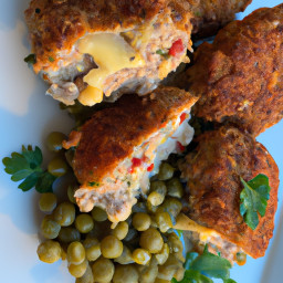 Entrée: United States – Cheddar-Stuffed Meatloaf Patties recipe