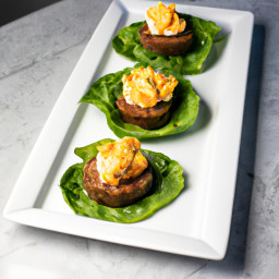 Entrée: United States – Lettuce Cups with Warm Buttered Ground Beef and Cheddar recipe