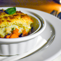 Entrée: United States – Cheddar Vegetable Strata recipe