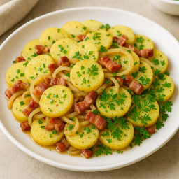 Appetizer: Austria – Vienna – Warm Austrian Potato Salad (Kartoffelsalat) (Potato salad) recipe