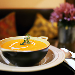 Entrée: France – Potage au Potiron (Pumpkin Soup) recipe
