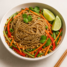 Salad: Japan – ごまそばサラダ ➤ Goma Soba Sarada (Sesame Soba Salad)