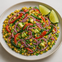 Salad: United States – Southern United States – Warm Charred Corn and Pepper Salad