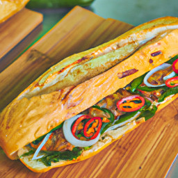 Entree: Vietnam – Ho Chi Minh City – Bánh mì thịt nướng ➤ Banh mi thit nuong (Vietnamese lemongrass grilled pork sandwich) recipe