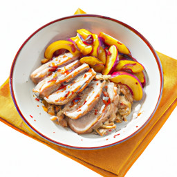 Entree: United States – Southern United States – Grilled Pork Tenderloin with Peach Salsa recipe