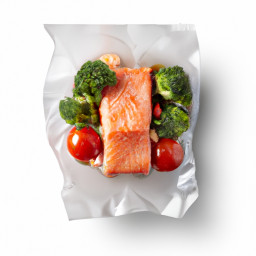 Entree: France – Salmon en Papillote with Tomatoes and Broccoli recipe