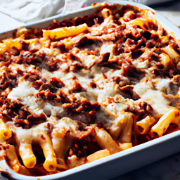 Entree: Italy – Emilia-Romagna – Bucatelli al Forno con Ragù e Besciamella (Baked bucatelli with Bolognese ragù and béchamel) recipe