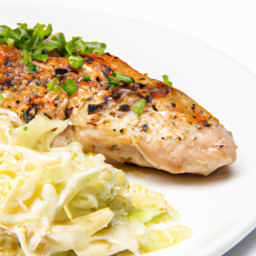 Entrée: United States – Grilled Chicken with Cabbage and Asiago recipe
