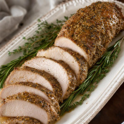 Entree: United States – Classic Mustard-Herb Roasted Pork Tenderloin recipe