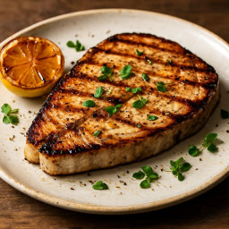Entree: Greece – Ξιφίας στα κάρβουνα ➤ Xifías sta kárvouna (Charcoal-grilled swordfish with lemon and oregano) recipe