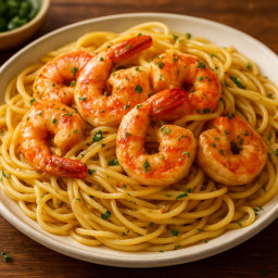 Entree: United States – Tiger Prawn Scampi with Linguine recipe