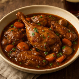 Entree: Belgium – Lapin à la Bière (Rabbit braised in beer) recipe