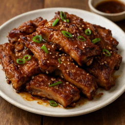 Entree: South Korea – 돼지갈비 ➤ Dwaeji-galbi (Pork Marinated Ribs) recipe